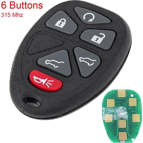 6 Buttons Keyless Entry Remote Car Key Fob OUC60270 15913427 Fit for Buick Cadillac Escalade Chevrolet GMC Yukon 2007-2010
