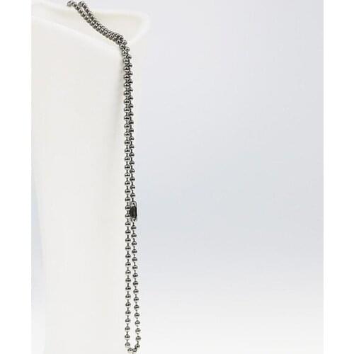 2.4 mm Diameter Ball Chains and Bead Connector Clasp, Adjustable Metal Bead Keychain, Tag, Key Rings,Ball Chain Choker