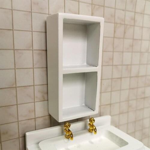 DIY 1/12 Dolls House Bathroom Cabinet Shelf Furniture Accessories Toys Gifts