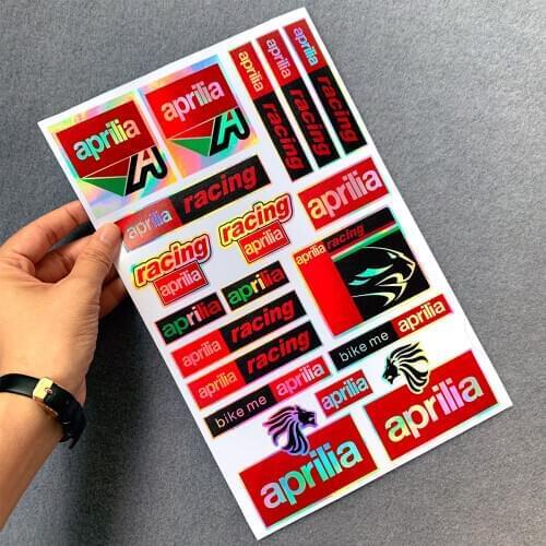 For Aprilia RV4 RSV4 Ducati Laser Italy Sticker Motorcycle Tank Decals Italia Stickers Case Motorbike Car AVT Bike Decals
