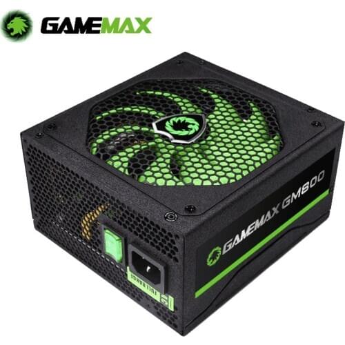 Gamemax 800W Power Supply Semi-Modular 80PLUS BRONZE PSU PFC Silent Fan ATX Computer SATA for Gaming PC Power Supply GM-800
