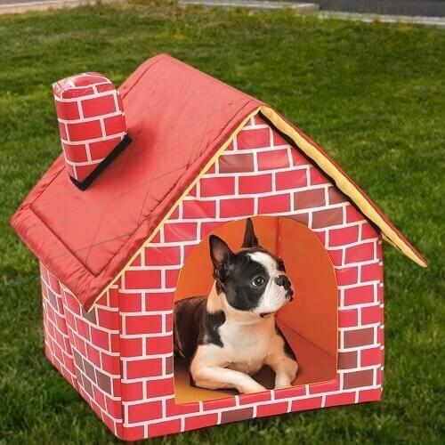 Hot Sale Dog House Delicate Texture Foldable Dog House Small Footprint Pet Bed Tent Portable Travel Cat Puppy Kennel