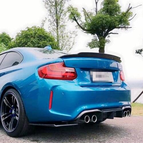 Use For BMW 2 Series F22 Coupe M2 F87 Spoiler 2013--2019 Year Real Glossy Carbon Fiber Rear Wing Exot Style Accessories Body Kit