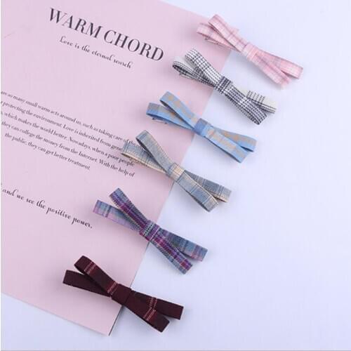 Classic Plaid Bows Girls Hair Clip Simplicity Hairpin for Baby Kids Women Barrettes Childrens Hair Accessories Fashion Headwear