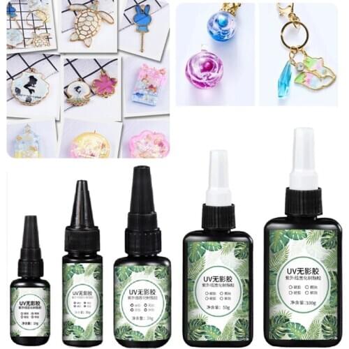 UV Resin Crystal Clear Hard Ultraviolet Curing Epoxy Resin Jewelry Making Art X4YD