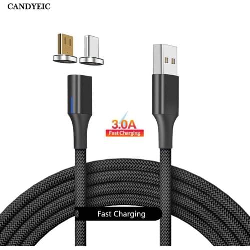 CANDYEIC USB Magnetic Cable For Samsung Galaxy A6+ (2018) Data Cable for Charging Micro usb Magnetic Cable