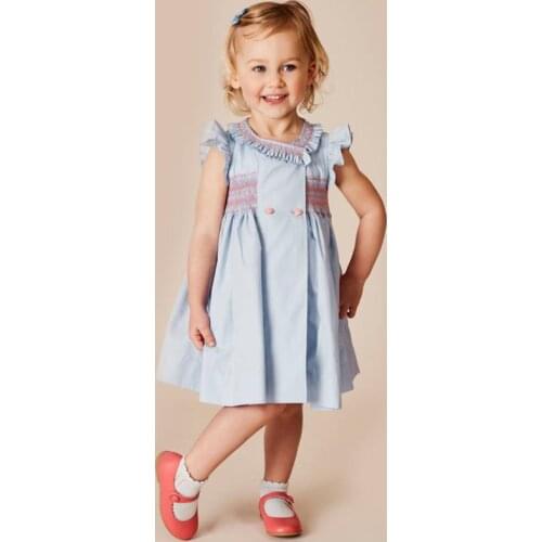 Miayii Baby Girls Clothes Handmade Smock Sleeveless Bow Children Sweet Cute Spanish Lolita Dresses Infant Boutique Vestidos A59