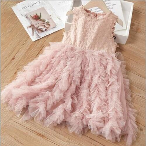 Cute Girls Dress 2020 New Summer Girls Clothes Flower Princess Dress Children Summer Clothes Baby Girls Dress Casual Wear 3 8Y