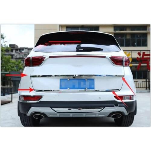 Fit For Kia Sportage QL 2016 2018 2019 2020 Rear Tail Door Sticker Stainless Steel Back Door Tailgate Trim Car Accessories