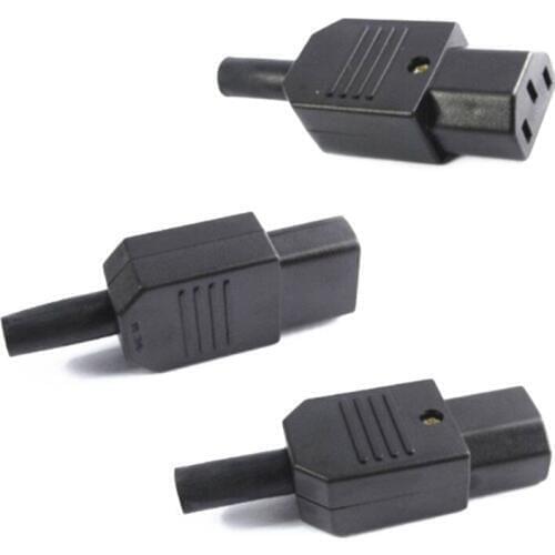 New Wholesale Price Black IEC 320 C13 Female Plug Rewirable Power Connector 3pin Socket 10A /250V