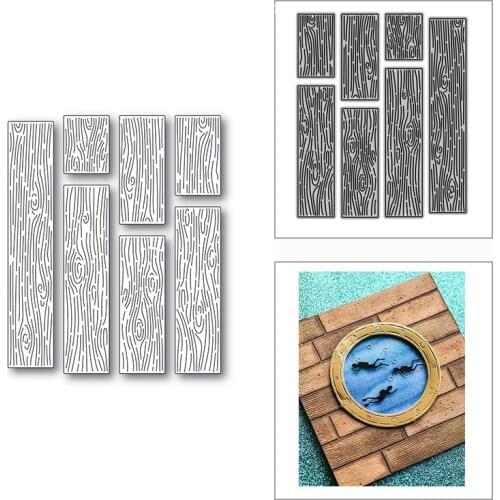 New 2021 Wooden Board Plank Border Metal Cutting Dies for DIY Scrapbooking and Card Making Decorative Embossing Craft No Stamps