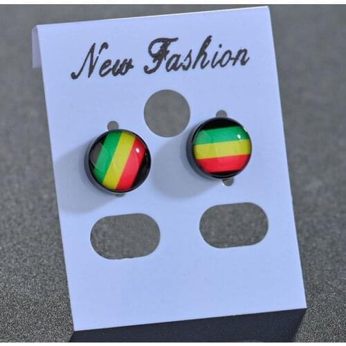New Trend Simple Round Rainbow Stud Earrings Cute Jewelry Gift For Girls Women Party Accessories