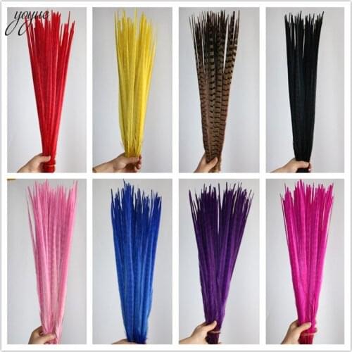 Wholesale 50 Pcs Natural Pheasant Tail Feathers 22-24inch 55-60CM High Quality DIY jewelry Wedding Decorations Pheasant Feather