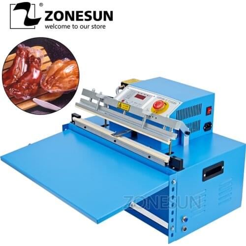ZONESUN DZ500T Finish Rice Commercial Vacuum Sealer Industrial Vacuum Package Desktop Outside Pumping Vacuum Sealing Machine