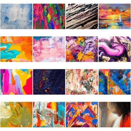 Colored Art Abstract Oil Graffiti 5D Diamond Painting Diamond Mosaic Diy Full Round Diamond Embroidery Cross Stitch Rhinestone