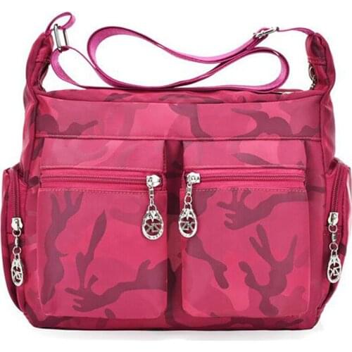 Nylon Shoulder Bag Women Waterproof Crossbody Bag Multi-pocket Handbag Large Capacity Messenger Bag Travel Oxford Bags