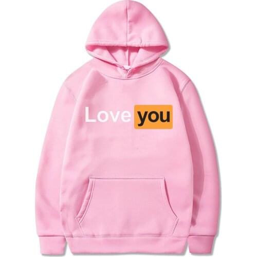 Hoodie sweatshirt True Love & Love U Letters Funny Print Harajuku Casual Mens men Women Unisex Streetwear oversize 2020
