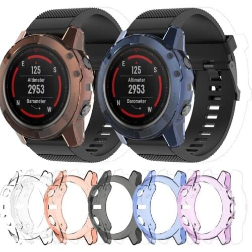 Ultra Thin Case Cover Smart Watch Belt Straps Soft TPU Protection Silicone Shell Frame For Garmin Fenix 6 6S 6X Pro Accessories