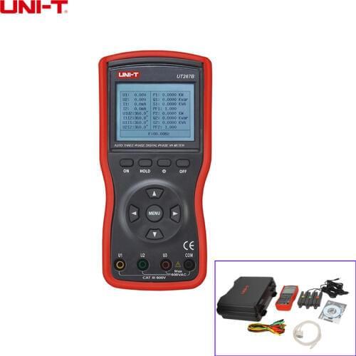 UNI-T UT267B Auto Three Phase Digital Clamp Phase Meters Voltage 600V Ampere 20A Power Meter & Phase Sequence Test