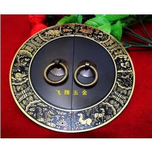 14CM handle Chinese antique furniture of Ming and Qing Dynasties bronze brass lock handle door lock