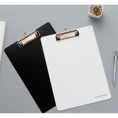 1pc Cute PP small fresh clipboard A4 white black document bag file folder papelaria business financial school supplie