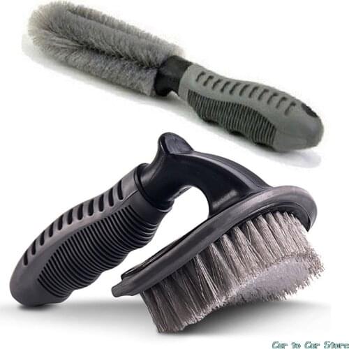 1PC Car Wheel Brush Tire Rim Washing Tool Vehicle Tyre Cleaning Brushes Auto Maintenance Care Car Washing Cleaning Tool