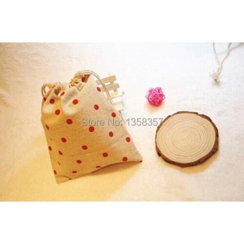 100pcs/lot wholesale jute/linen/flax drawstring gift bags for cosmetic/vanilla/ring packaging,Size be customized,Various colors