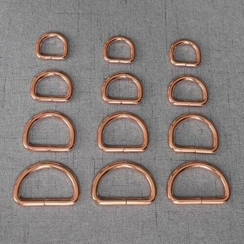 100 Pcs/Pack 15mm 20mm 25mm 32mm D Ring For Accessory Belt Loop Buckle Metal Hardware Pet Collar Leads Garment Backpack Clasps