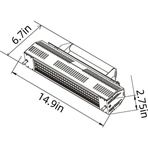110v Infrared Lamp Baking Paint Curing Lamp Short Wave Infrared Heater Car Bodywork Repair Tool Paint Handheld Light Dryer