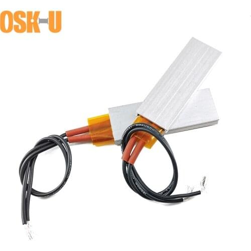 2PCS 60x21x5mm PTC Heating Element Thermostat 220V 60/80/100/120/150 Celsius Degree PTC Heater Element for Instrumentation