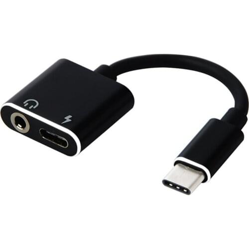 2 in 1 Type C To 3.5 mm Earphone Jack Adapter USB C Audio Cable Converter Charging Splitter Headphone Adapter For Samsung Xiaomi