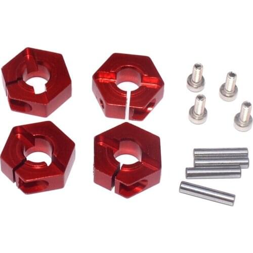 4PCS RC Car Wheel Hex Metal 12/5MM Wheel Hex Drive Hub Adaptor Hexagon Nut For Traxxas Kyosho HSP Tamiya Axial 1/10 Crawler Car