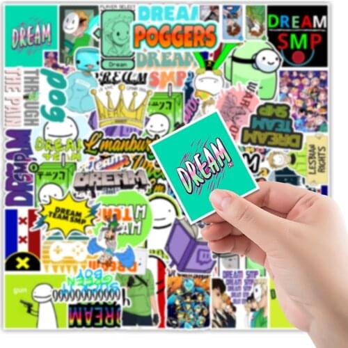 50Pcs Dream Smp Stickers Aesthetic Cartoon Anime Graffiti Suitcase Suitcase Waterproof DIY Stickers