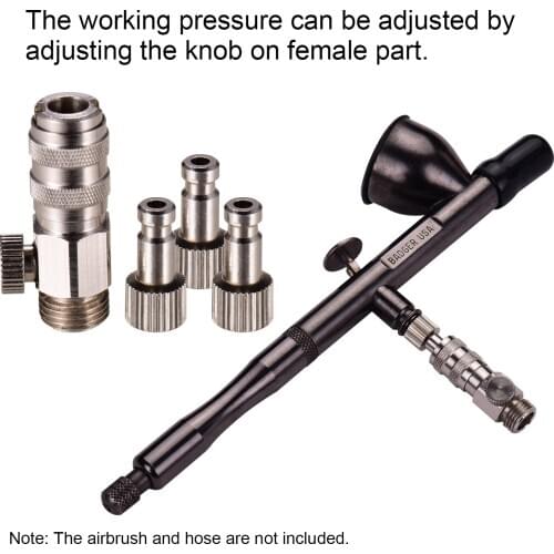 Airbrush Quick Disconnect Coupler Release Fitting 3pcs Male Fitting M5*0.4 Female Compatible with Badger Airbrush