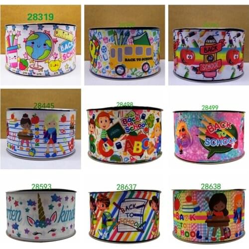 Free shipping 10 yards cartoon printed grosgrain ribbon 28319