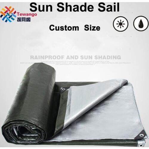 Tewango Brand Poly Outdoor 180gsm Heavy Duty Sun Shade Sails Waterproof Tarp Camping Cover Windproof Custom Size