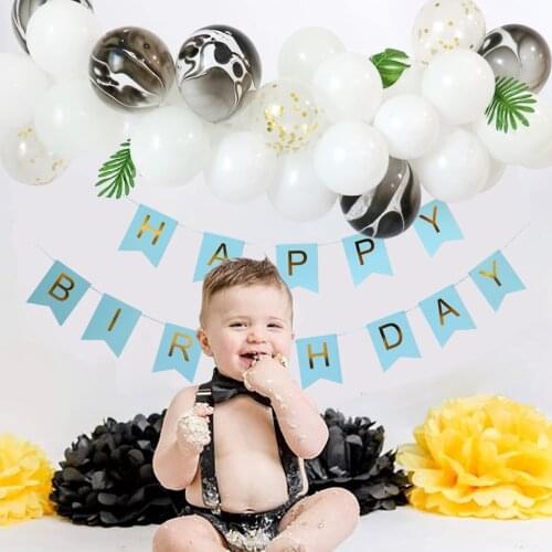 Birthday Party Latex Balloon Garland Banner 1st Birthday Party Decorations Baby Shower Kids Boy Girl Party Baloon Baby Shower