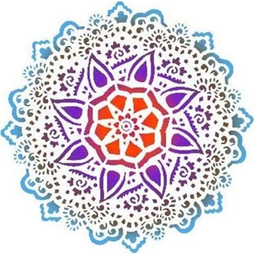DIY Craft Layering Mandala Stencils for Painting on Wood Walls Art Scrapbooking Stamping Album Decorative Embossing Paper Cards