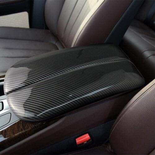 For BMW X5 X6 X7 E70 E71 F15 F16 G05 G06 G07 Car styling Carbon fiber Stowing Tidying Armrest box protect Stickers Covers Trim