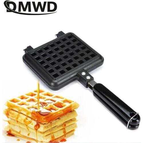 DMWD Home DIY Waffle Maker For Kids Cake Mould Waffle Mould Nonstick Bakeware Baking Mold For Family Party Square S/L