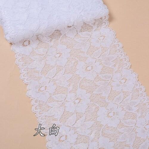5Meters/Lot Black Red White 16cm Stretchy Elastic Lace Ribbon Handmade Crafts Material Lace Trimming DIY Sewing Apparel Fabric