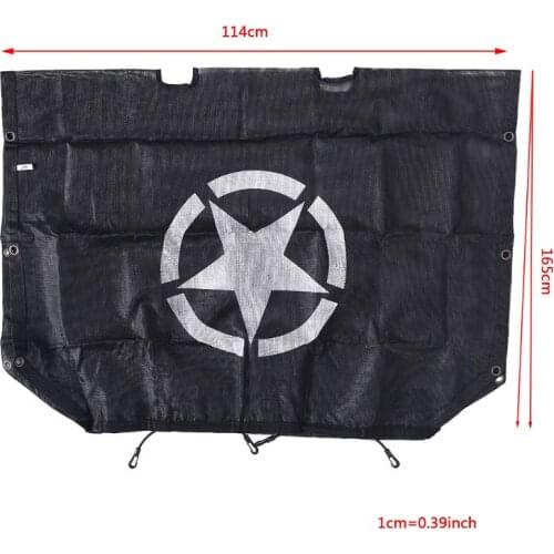 Fit Wrangler JK 4Door Five Star Roof Mesh Sunshade Top Cover UV Protection Jones-03