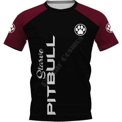 Pitbull 3D Printed t shirts women for men Summer Casual Tees Short Sleeve T-shirts Short Sleeve Drop Shipping 07