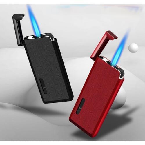 2020 Gas Lighter Butane Turbo Lighter Cigar Cigarettes Lighters Ultra-thin Metal Lighters Smoking Accessories Gadgets For Men