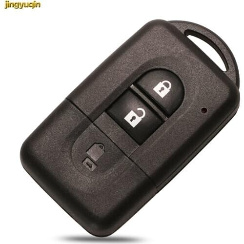 Jingyuqin 2 Buttons Remote Car Key Shell For Nissan Micra Xtrail Qashqai Juke Duke Navara Uncut Blade Key Fob Case Cover Housing