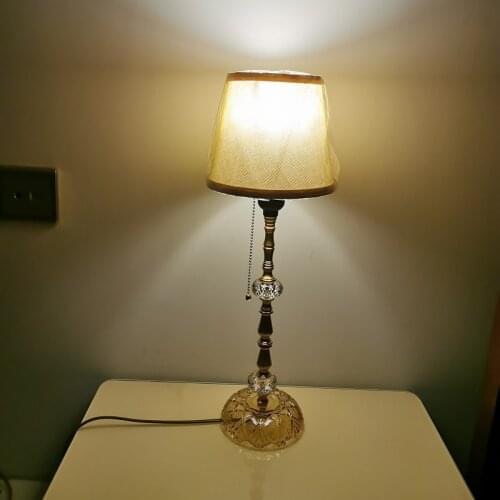 Retro personality creative brass and crystal DIY desk table lamp Bedside Decoration fashionable gifts
