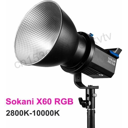 Sokani X60 V2 RGB Studio Light 80W 2800K-10000K Bowens Mount LED Video Light CRI96 TLCI 95+ RGB Photographic Lighting
