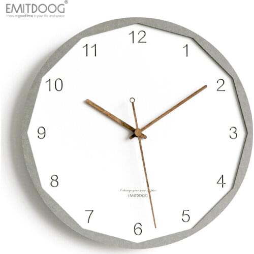 Nordic Wall Clock Wooden White Digital Modern Wall Watches Home Decor Silent Secret Hiding Clocks Orologio Da Parete Gift SC377