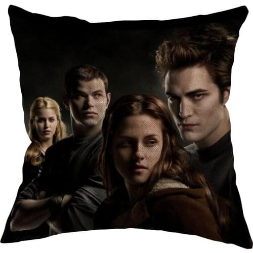Twilight Pillow Covers Cases Cotton Linen Zippered Square Decorative Pillowcase Outdoor, Office, Home Cushion 45x45cm One Sides