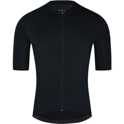 Fualrny NEW Breathable Unisex Pure black Cycling Jersey Spring Anti-Pilling Eco-Friendly Bike Clothing Top Road Team Bicycle